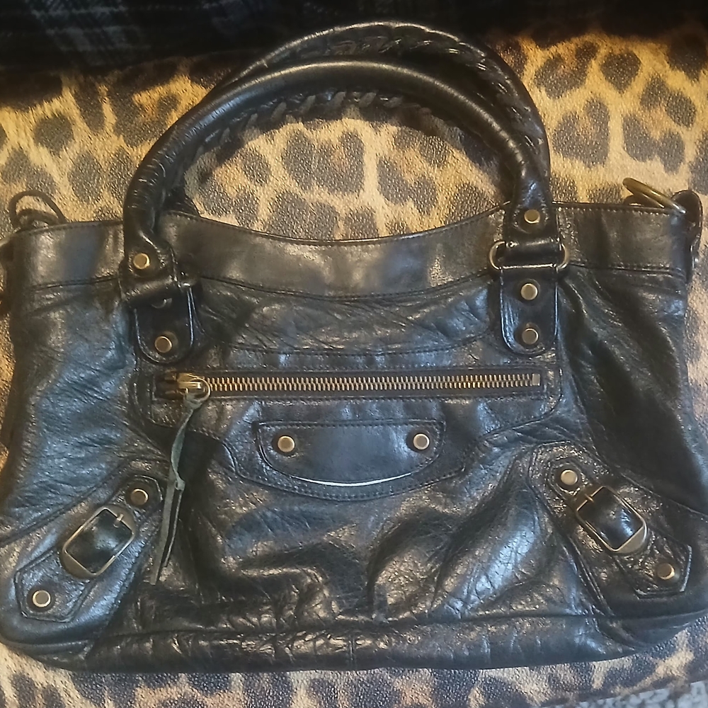 Balenciaga Black Leather Satchel